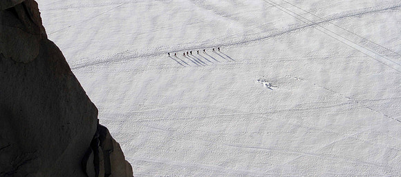 View from the Aiguille du Midi, Chamonix