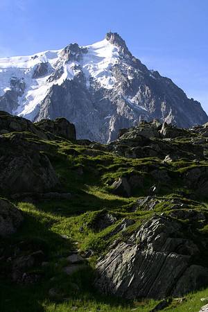 View towards the Aiguille du Miid, Chamonix