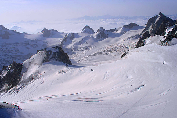 View from the Aiguille du Midi, Chamonix